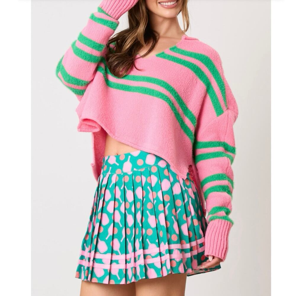 Peach Love California Polka Dot Mini Skirt